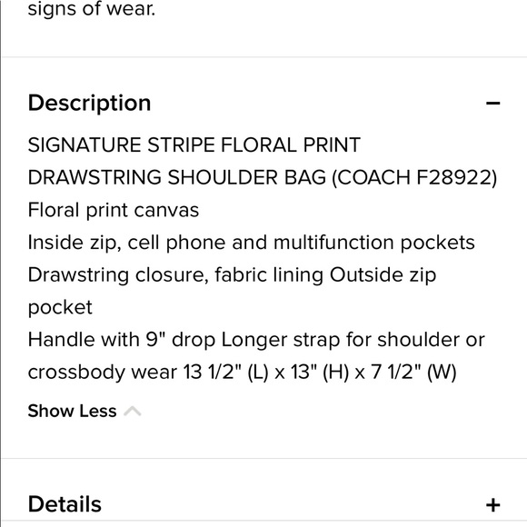 COACH Floral Drawstring Canvas Bucket Shoulder Bag Purse - Picture 3 of 10